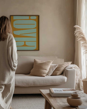 Mint Orange Harmony Poster