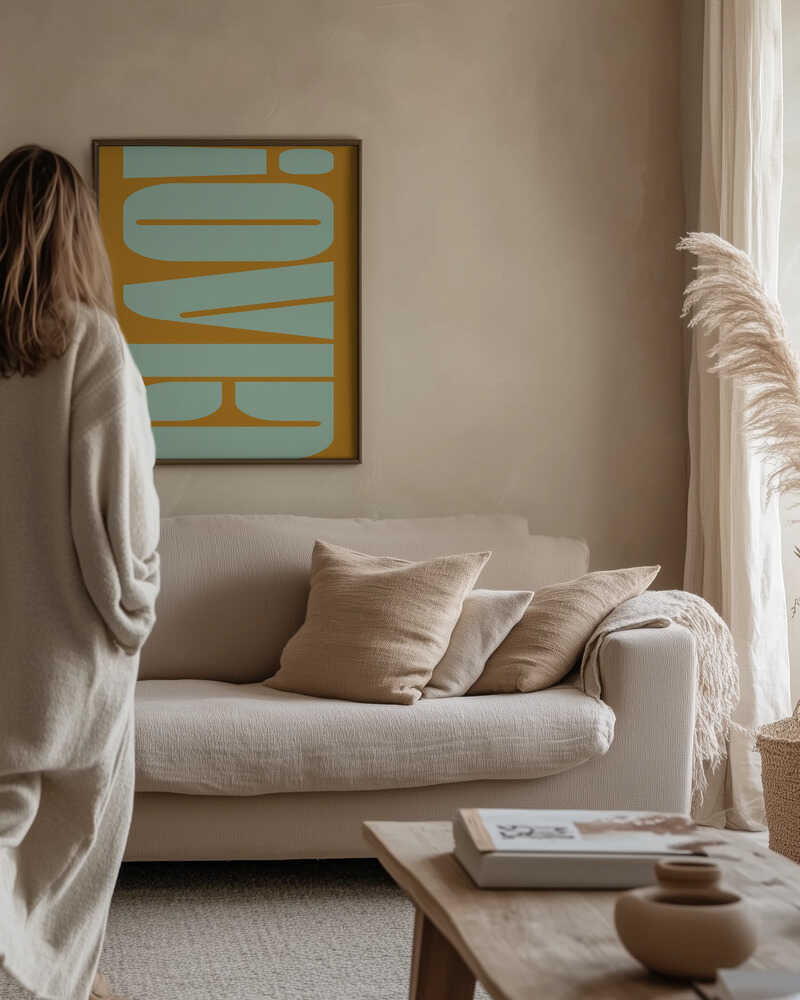 Mint Orange Harmony Poster