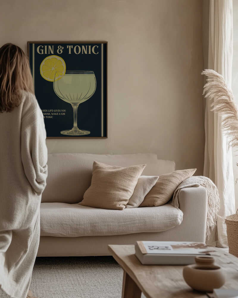 Vintage-style Gin And Tonic Artwork Poster