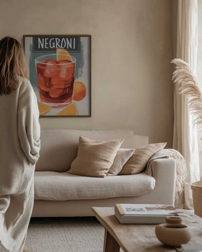 Vibrant Negroni Cocktail Poster