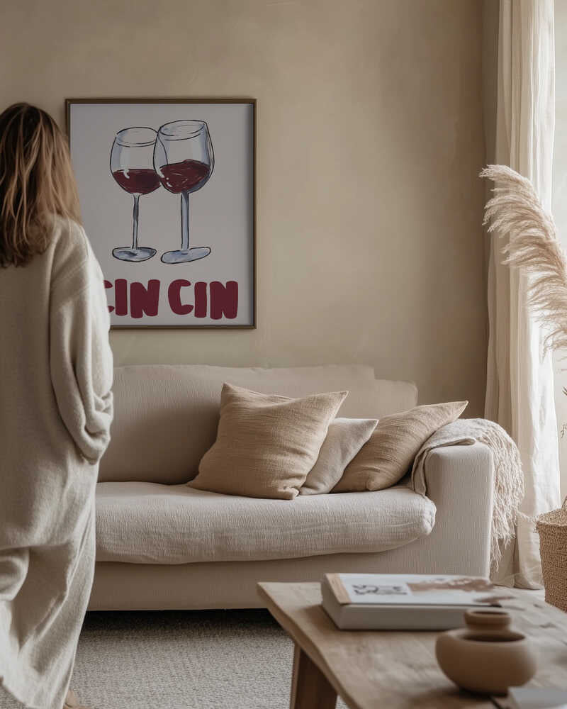 Wine Glass Cheers Poster