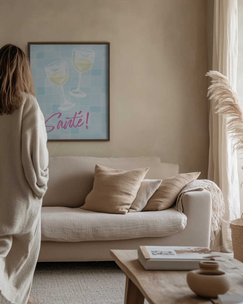 Two Glasses of Wine Poster