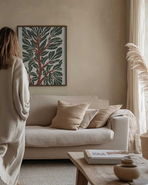 The Tree Branch with Green Leaves Poster