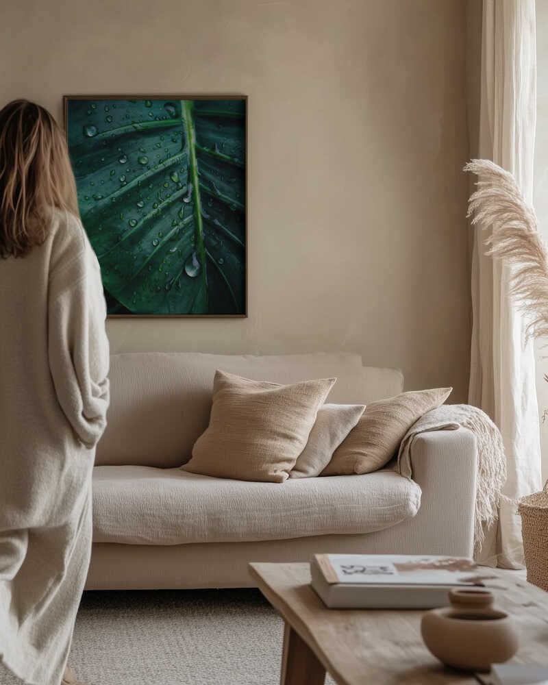 Rain Kissed Leaf Poster