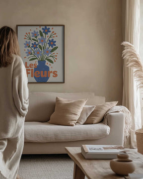 Charming Blue Blooms Poster