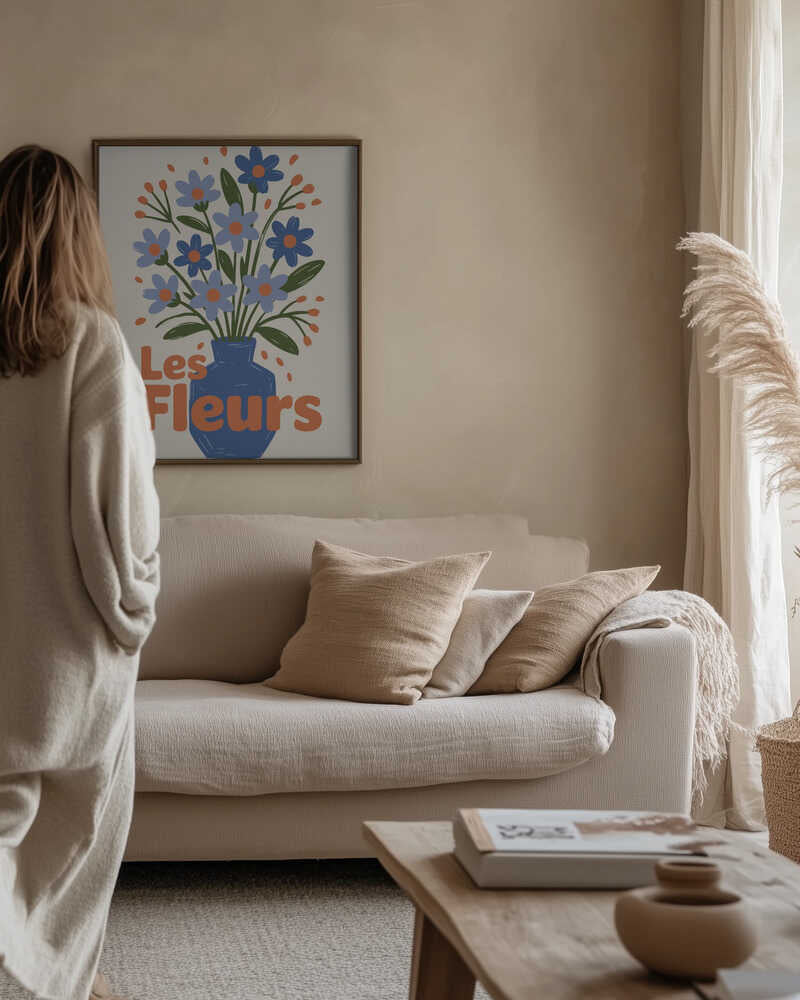 Charming Blue Blooms Poster
