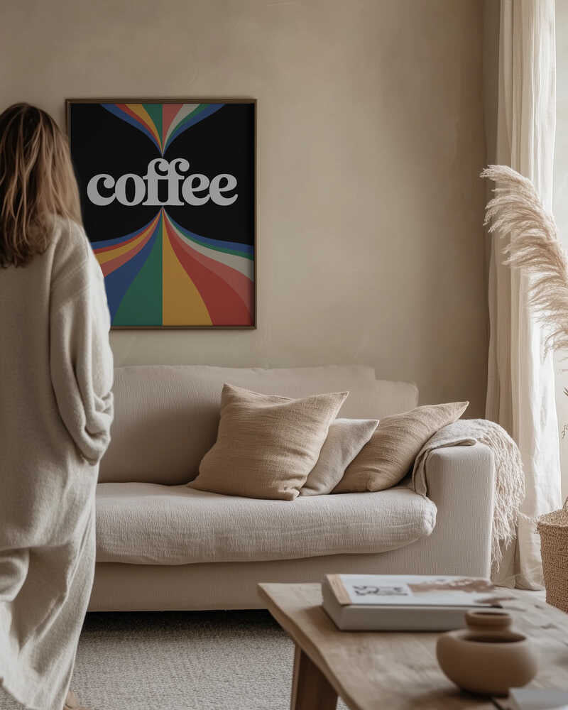 Coffee Rainbow Poster