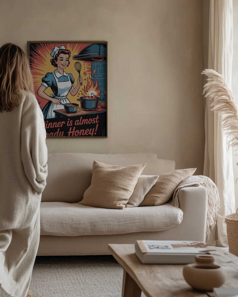 Retro Kitchen Whirl Poster