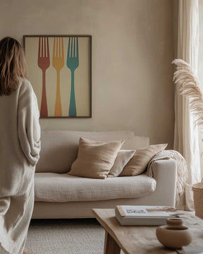 Colorful Fork Trio Poster