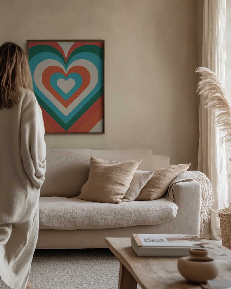 Concentric Hearts Poster