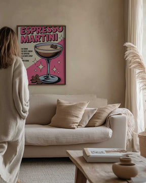 Espresso Martini Retro Style Poster