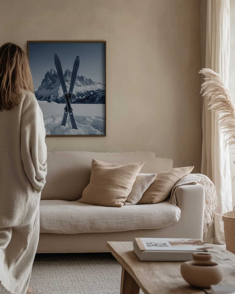 Crossed Skis Poster