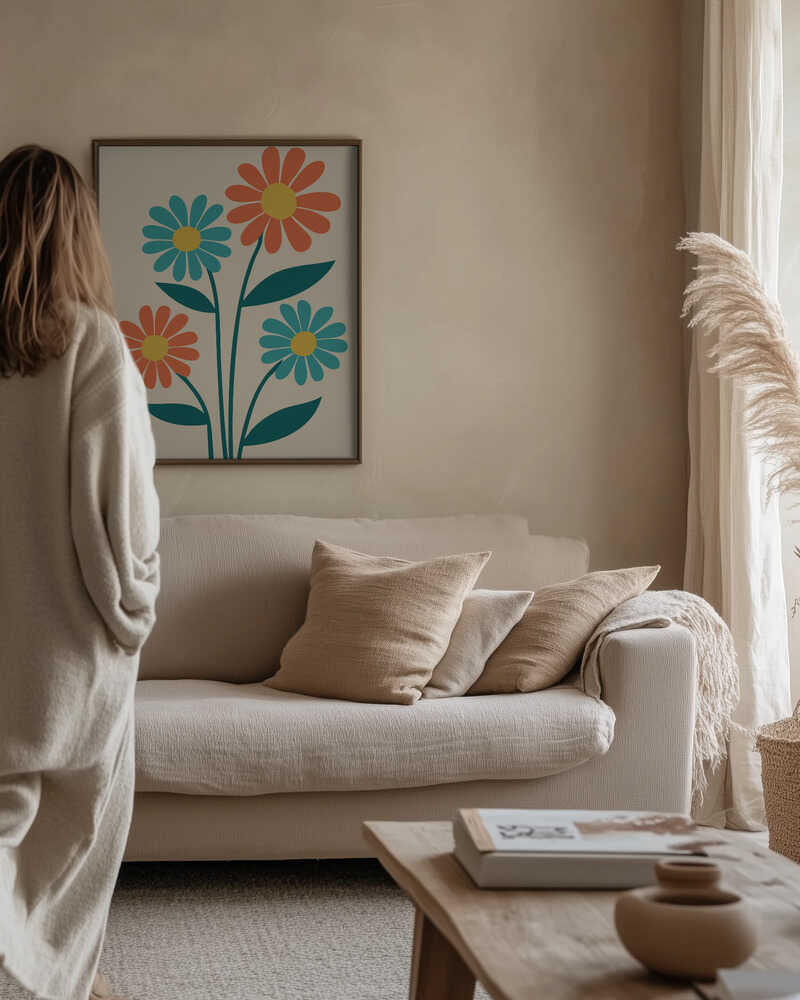 Boho Flowers Series No 8 Poster