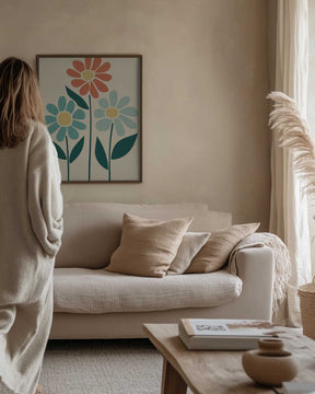 Boho Flowers Series No 6 Poster