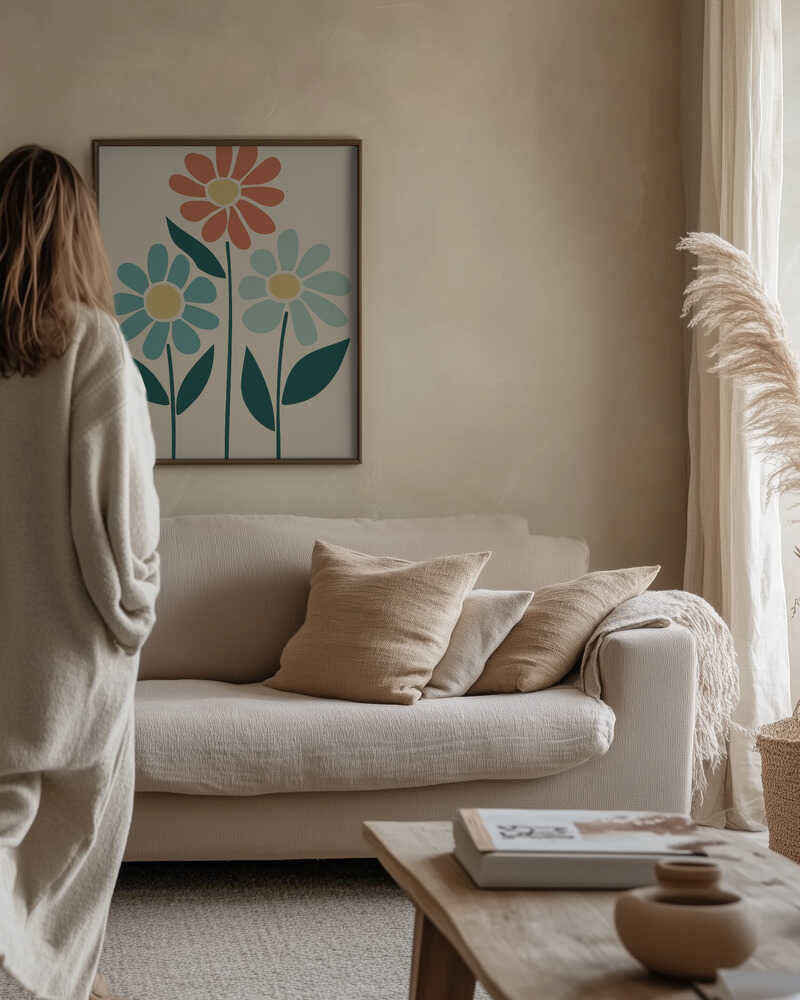 Boho Flowers Series No 6 Poster