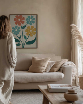 Boho Flowers Series No 4 Poster