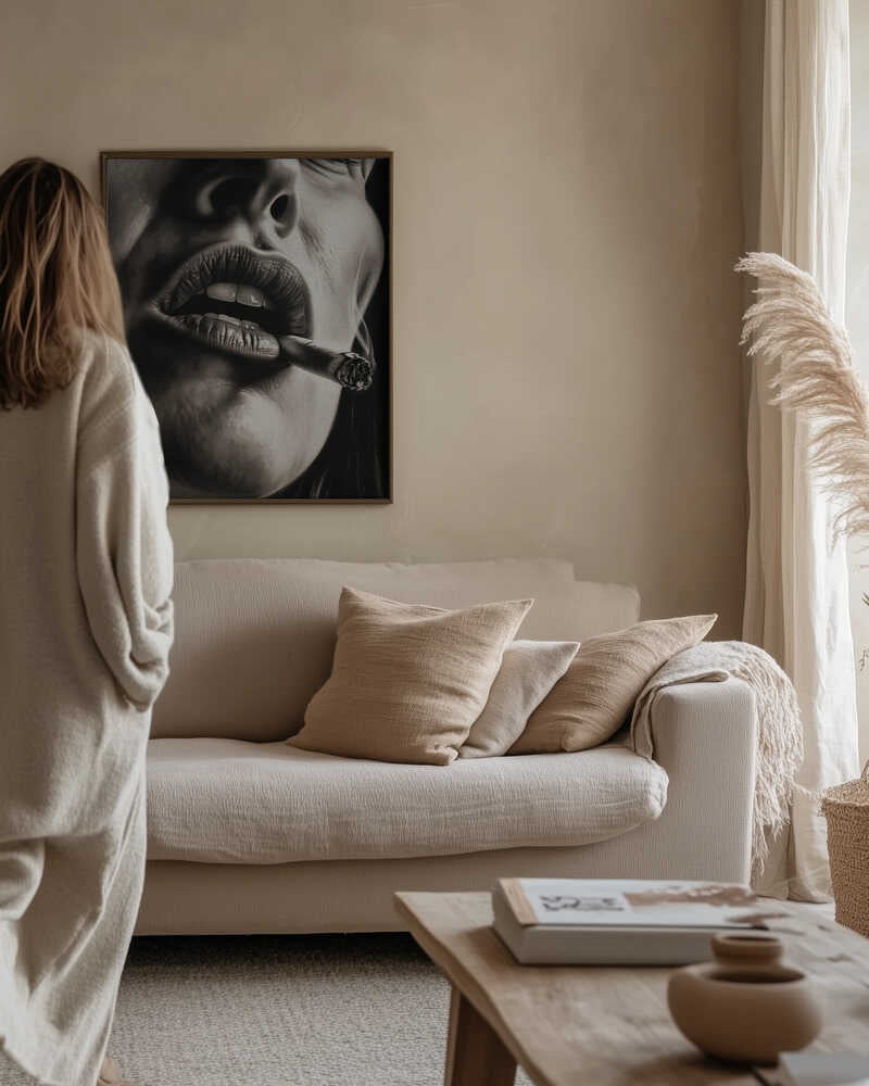The Girl With the Burning Cigarette Poster