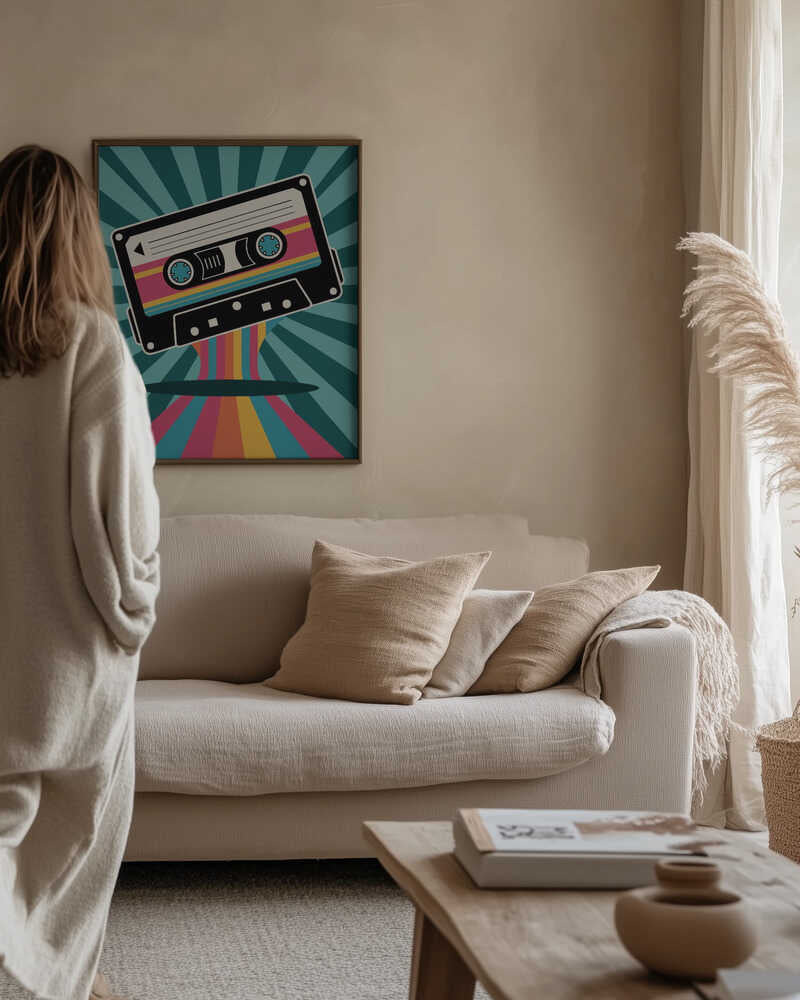 Colorful Cassette Poster