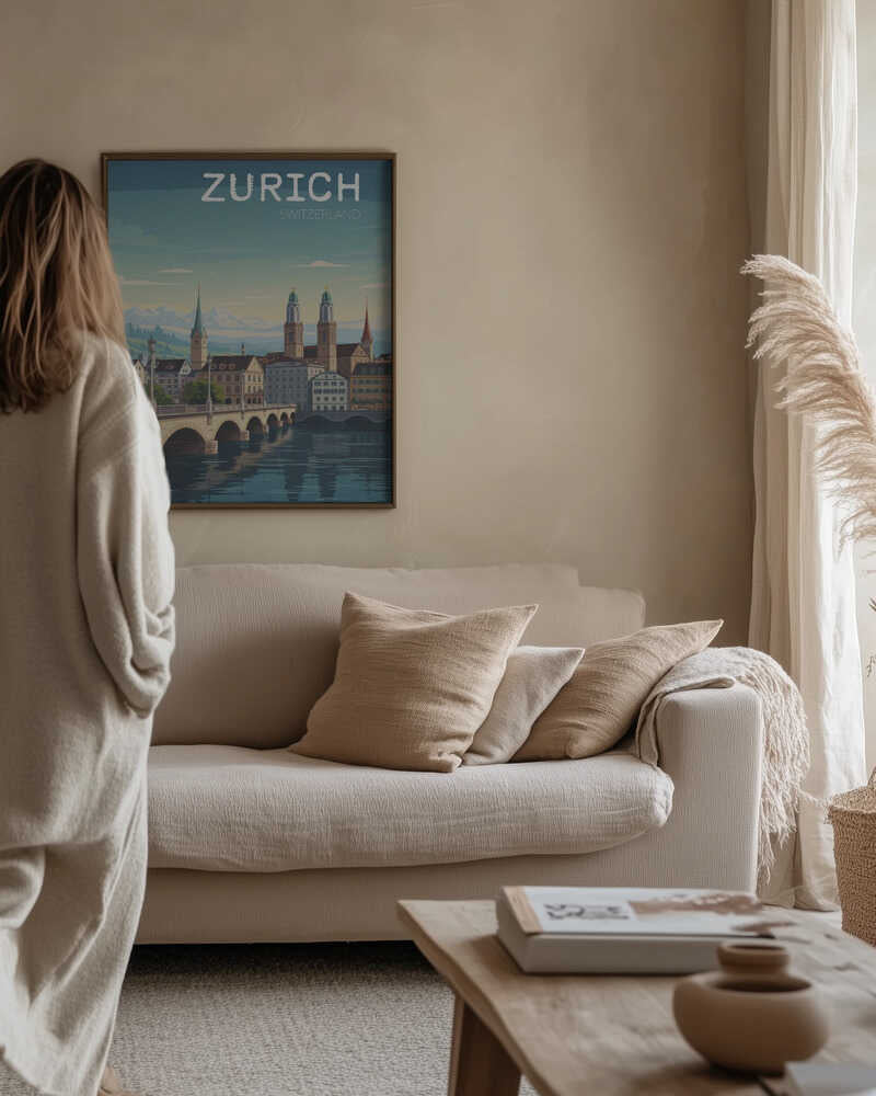 Zurich Travel Poster Poster