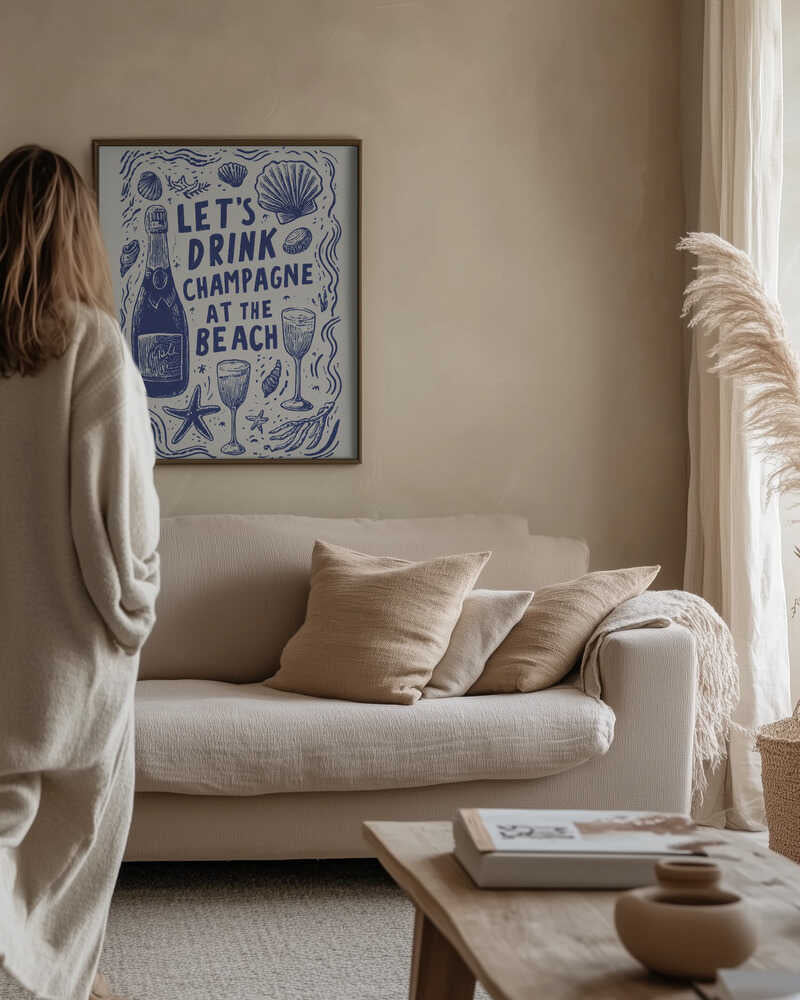 Let's Drink Champagne Poster