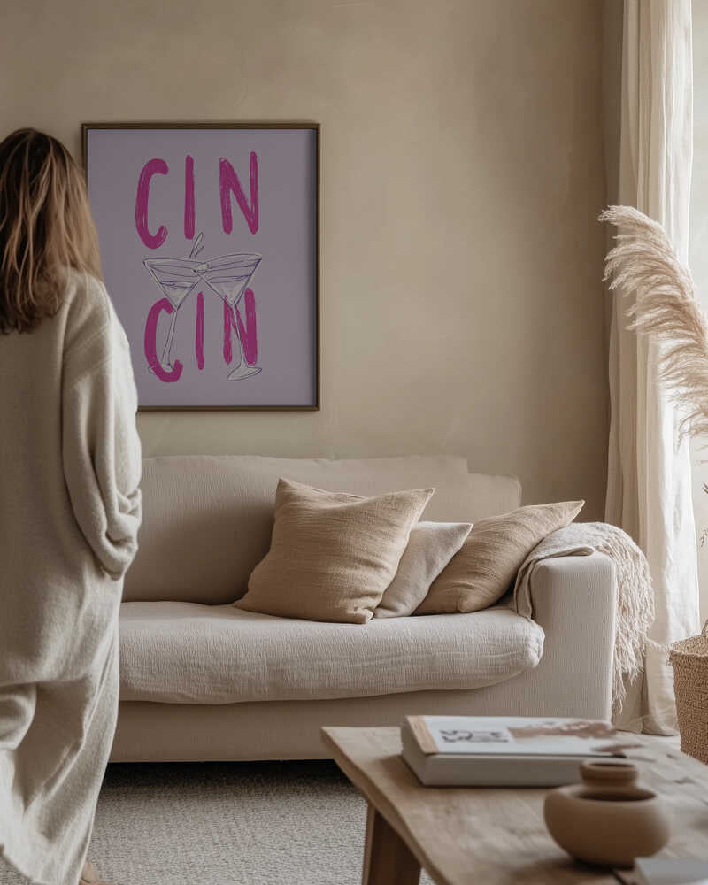 Cin Cin Pink Poster