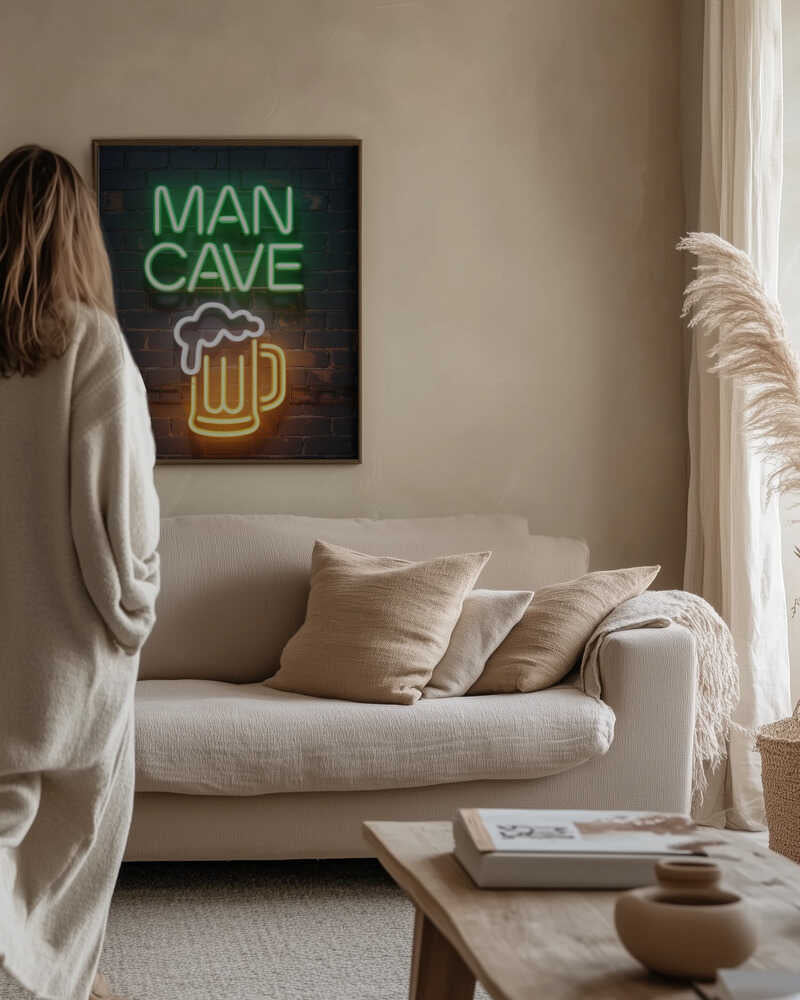 Man Cave Neon Sign No 3 Poster