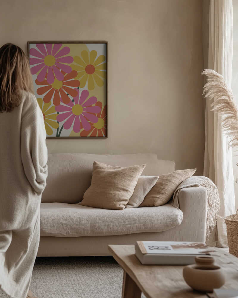 Happy Flowers Poster