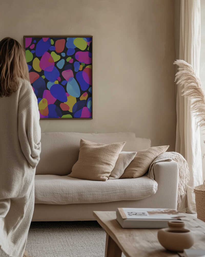 Neon Mosaic Poster