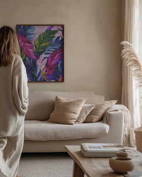 Vivid Jewel Leaves Poster