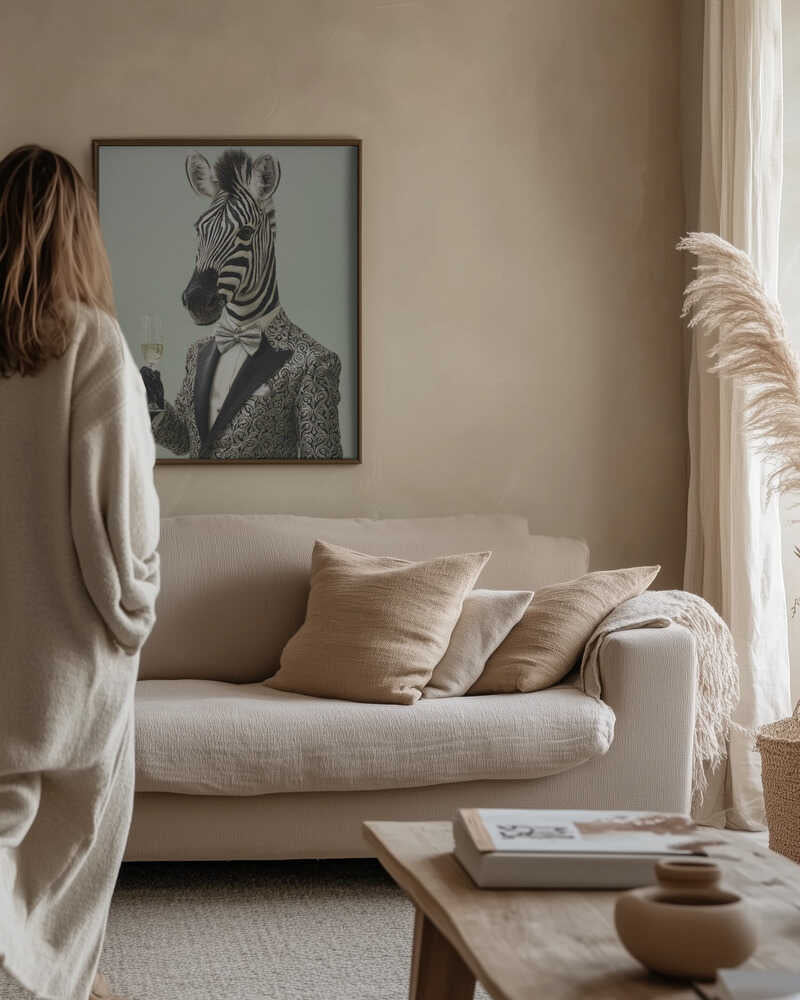 Zebra In Tuxedo Jacket Poster