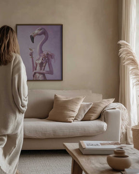 Flamingo In Cocktail Dress Poster