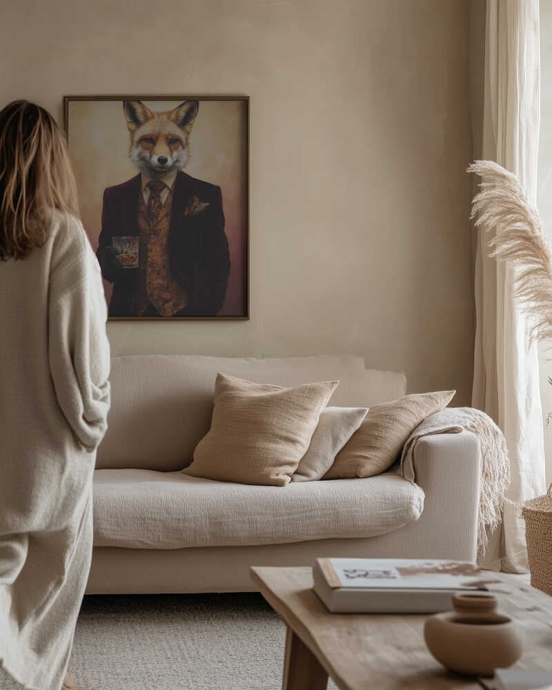 Fox In Velvet Suit Poster