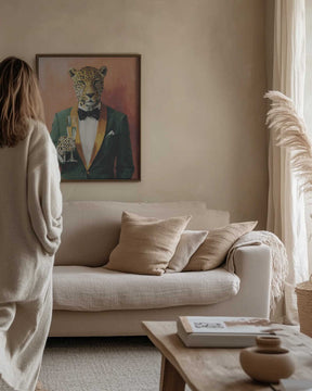 Leopard In Green Tuxedo Poster