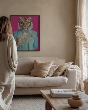 Cocktail Tiger Poster