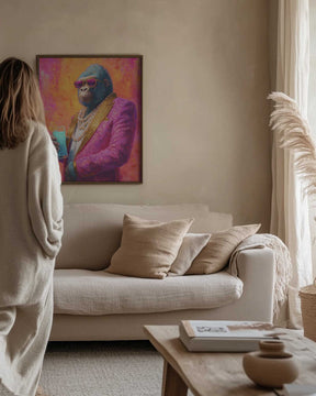 Gorilla In Pink Tuxedo Poster