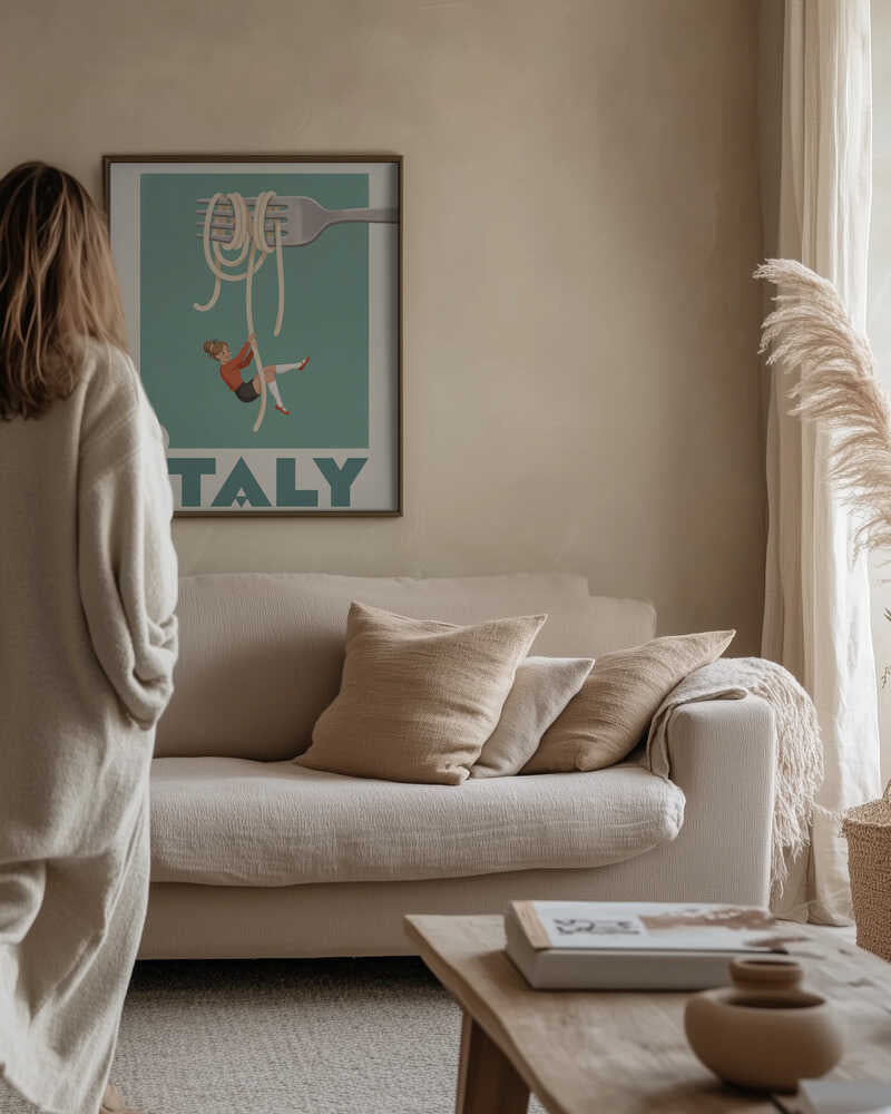 Italy Pasta Swing Poster