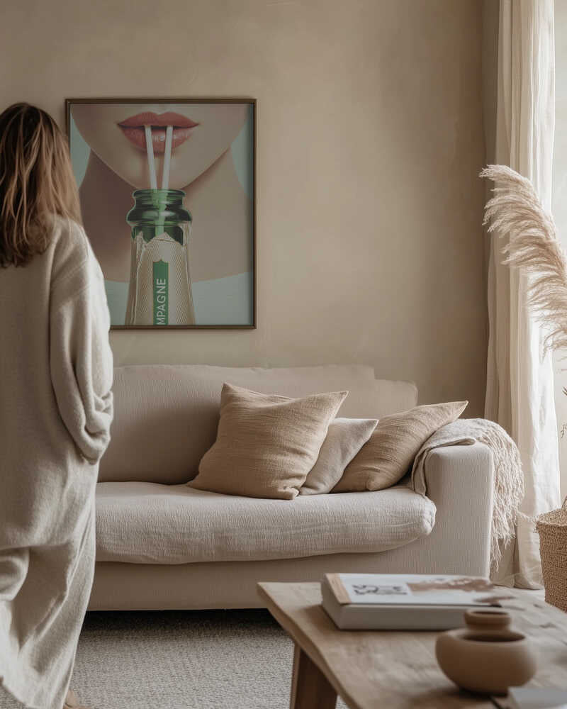 Champagne and Straws Poster