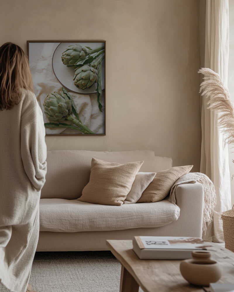 Three Fresh Artichokes Poster