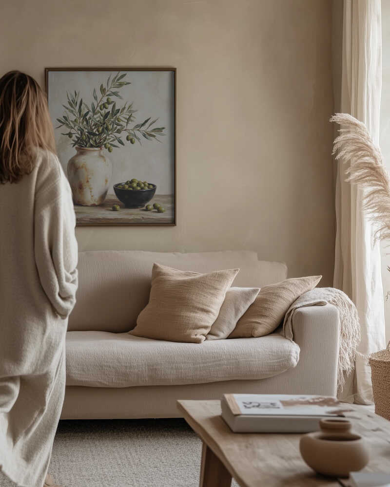 A Ceramic Bowl With Olives Poster
