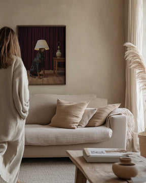 The Doberman Lamp Poster