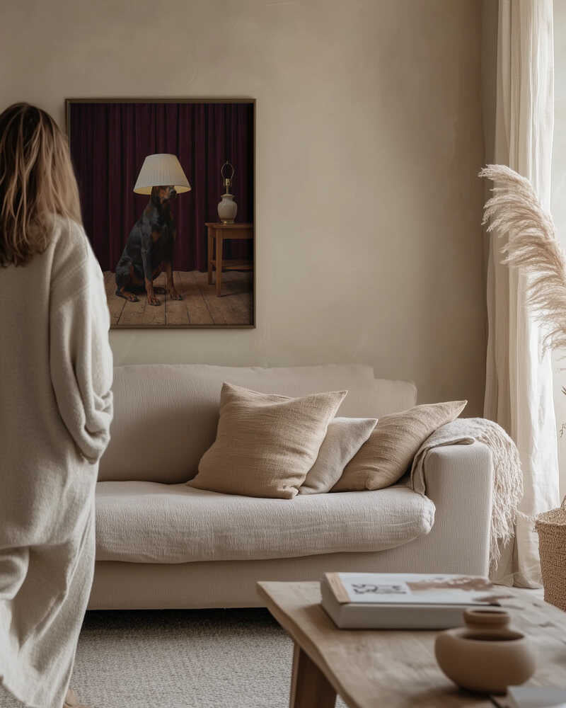 The Doberman Lamp Poster