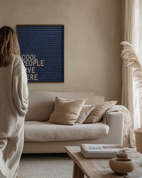 Cool People Live Here Letter Board Poster