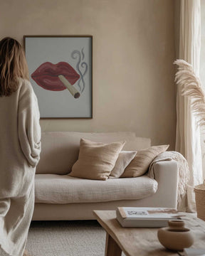 Smoking Lips Poster