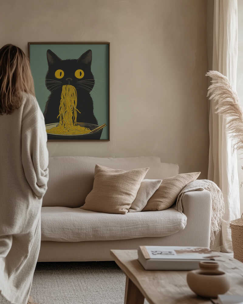 Noodle Cat No 5 Poster