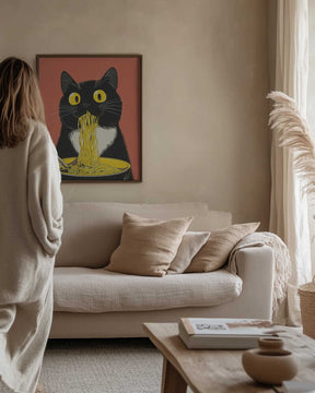 Noodle Cat No 6 Poster