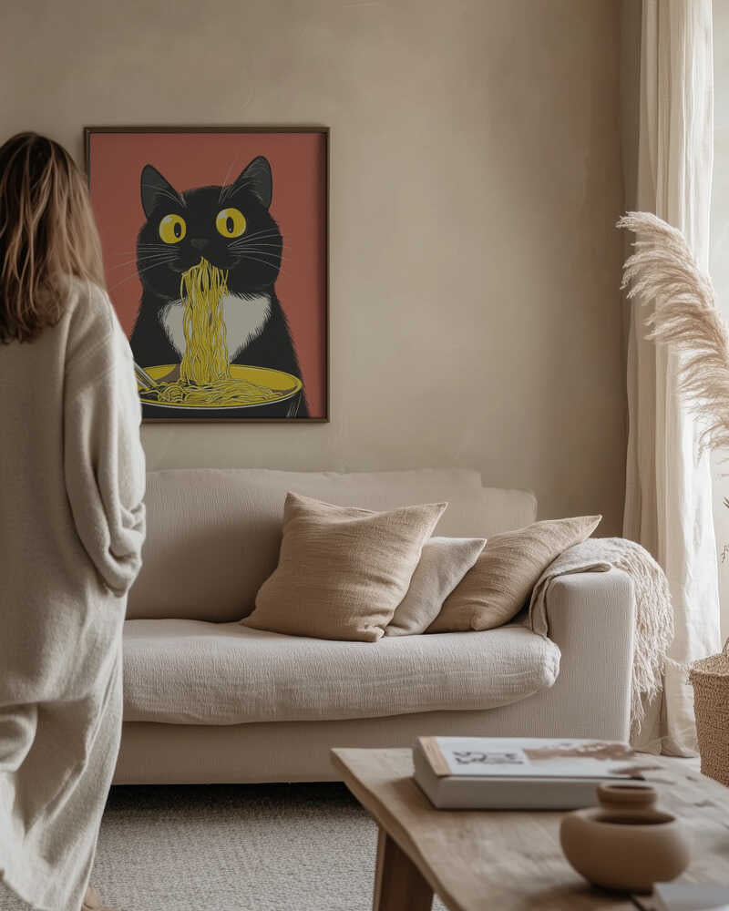 Noodle Cat No 6 Poster