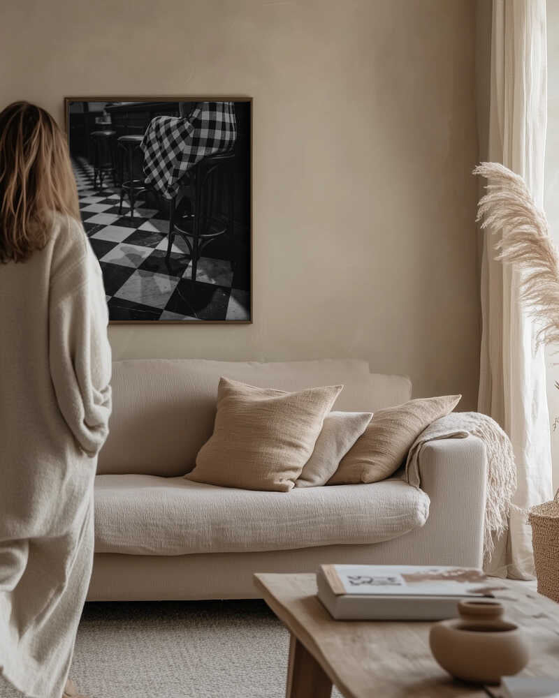 Checkered Pattern Bar Poster