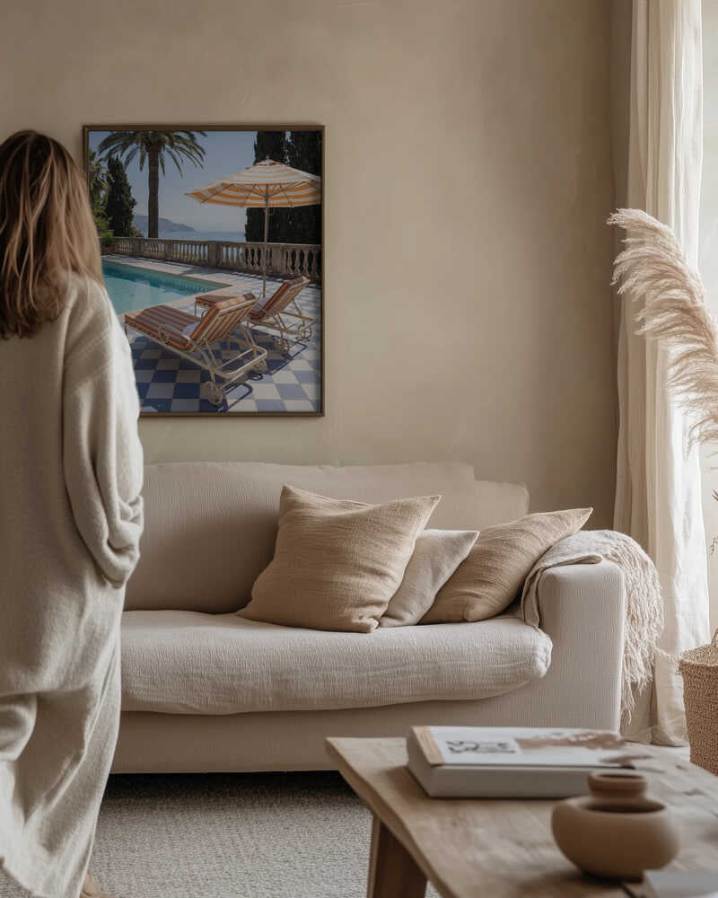 Sunbeds At the Beach Villa Poster