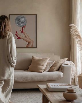 Stiletto Heels and Disco Ball Poster