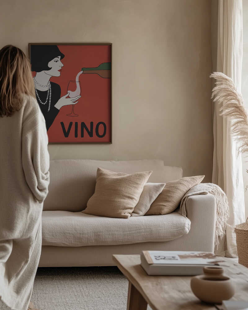 Elegant Flapper Wine Pour Poster